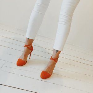 Zara Tangerine Heels / size 8